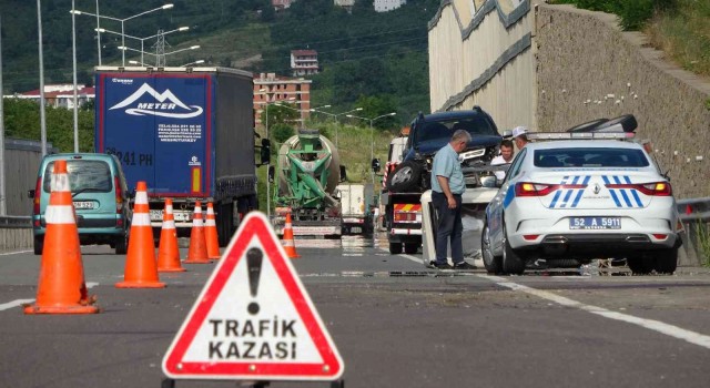 Orduda trafik kazası: 2 yaralı