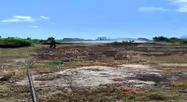 Ormanlık alanda çıkan yangın eve sıçramadan söndürüldü