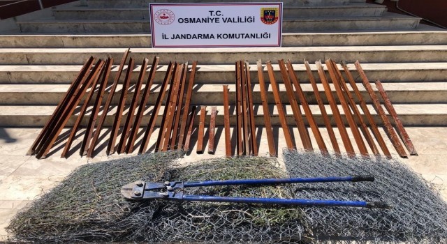 Osmaniyede bağ, bahçe ve tarladan hırsızlık yapan zanlı yakalandı
