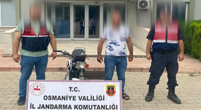 Osmaniye'de Çaldığı motosikletle yakalandı
