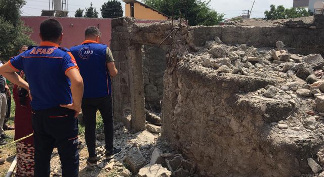 Osmaniye’de metruk binada göçük, 1 yaralı