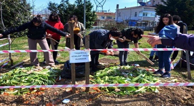 Pazardan toplanan organik atıklar, toprağı yeşertecek