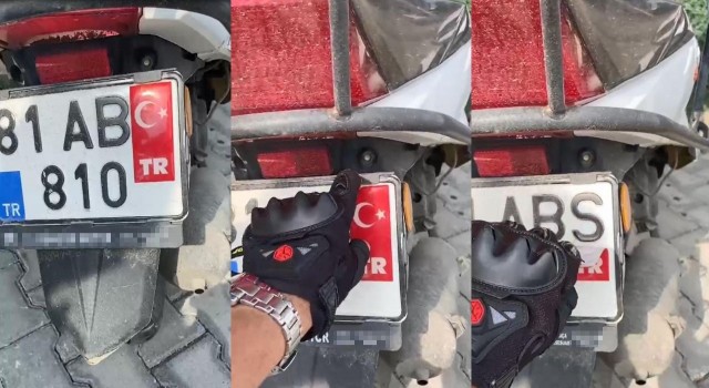 Plakayı kapatan sürücüye bin 171 TL ceza kesildi