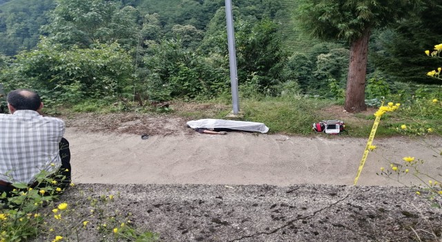Rizede elektrik direğinden düşen şahıs hayatını kaybetti