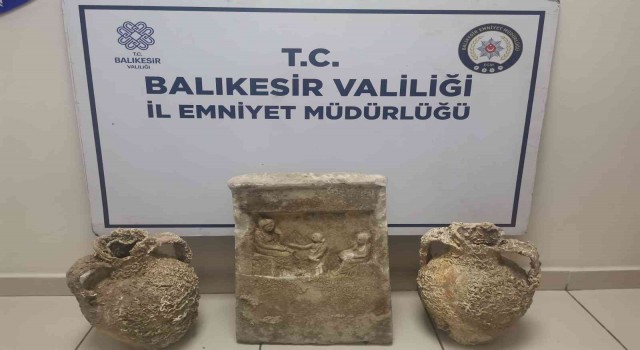 Roma dönemine ait iki amfora ele geçirildi