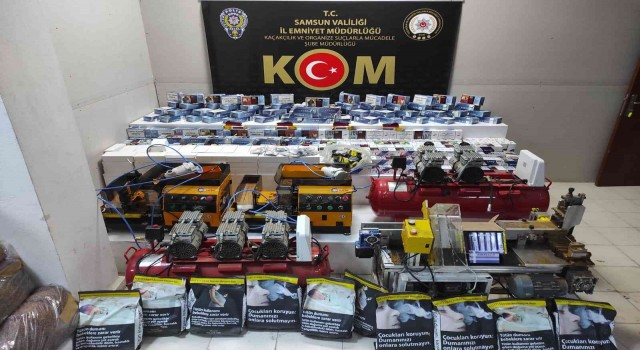 Samsunda kaçak tütün mamulleri operasyonu