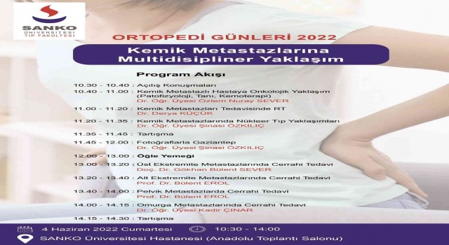 Sanko Üniversitesi Tıp Fakültesinde ortapedi günleri
