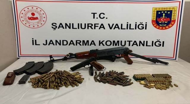 Şanlıurfada uzun namlulu silah ile mühimmat ele geçirildi