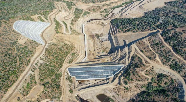 Sarıçay Barajında çalışmalar sürüyor