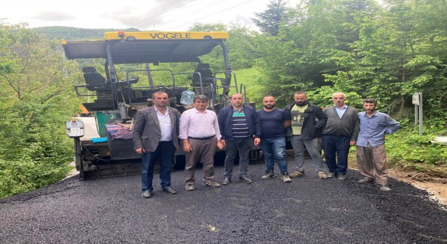 Sel felaketinin yaşandığı İneboluda sıcak asfalt çalışmaları başladı