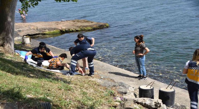 Sinopta 11 yaşındaki yabancı uyruklu çocuk boğulma tehlikesi geçirdi