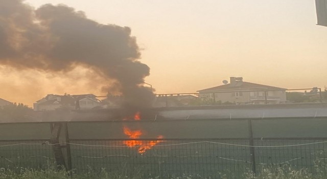 Yağ tankerinde korkutan yangın: Bir anda lastik gümledi