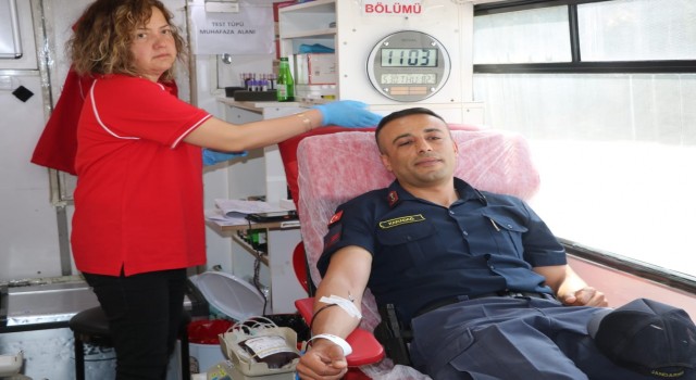 Yalovada jandarmadan kan bağışı