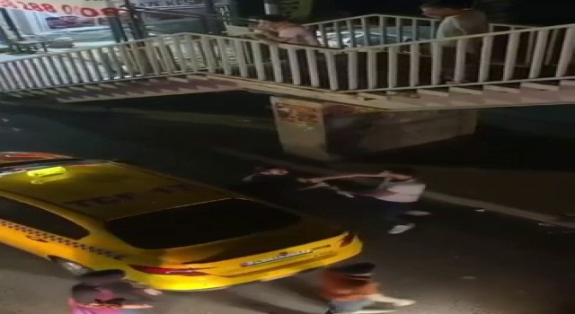 Yolcu taksiciye sür lan deyince ortalık karıştı; o anlar kameraya yansıdı