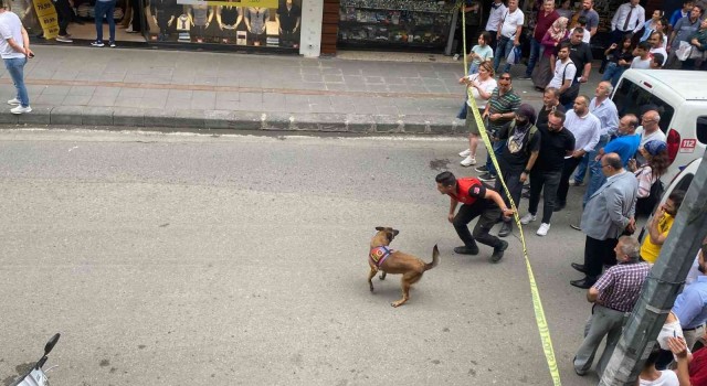 Zonguldakta şüpheli paket caddeyi kapattırdı