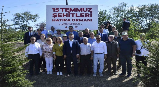 15 Temmuz şehitleri anısına dikilen 251 fidan ve ağaca bakım yapıldı