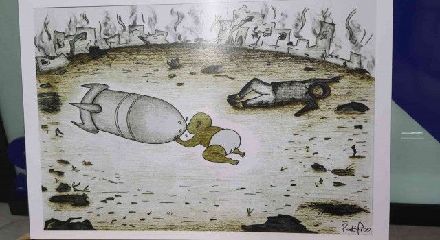 27 ülkeden çocukların çizdiği ‘göç konulu 100 eser bu sergide