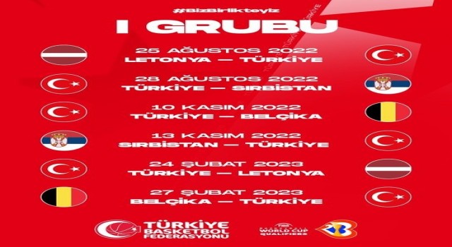 A Milli Erkek Basketbol Takımının ikinci tur maç programı belli oldu