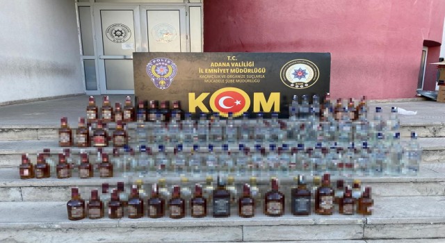 Adanada 319 şişe sahte içki ele geçirildi