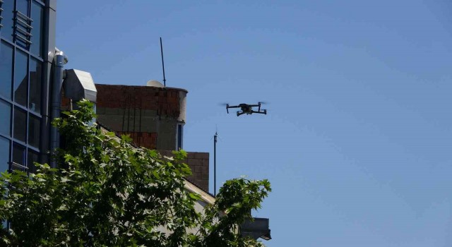 Adıyamanda drone ile emniyet kemeri uygulaması