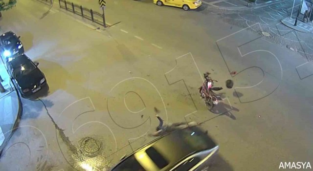 Amasyadaki feci kazalar kamerada