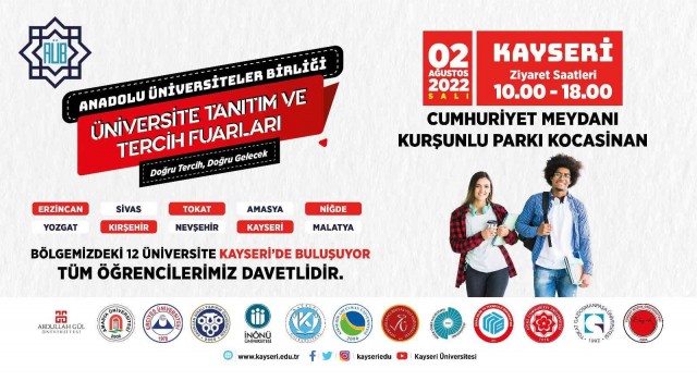 AÜB Tanıtım ve Tercih Fuarı Kayseride yapılacak