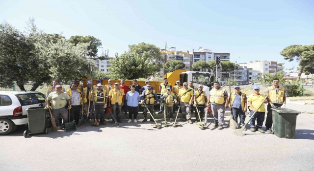 Aydın Büyükşehir Belediyesinden Germencikte yaz temizliği
