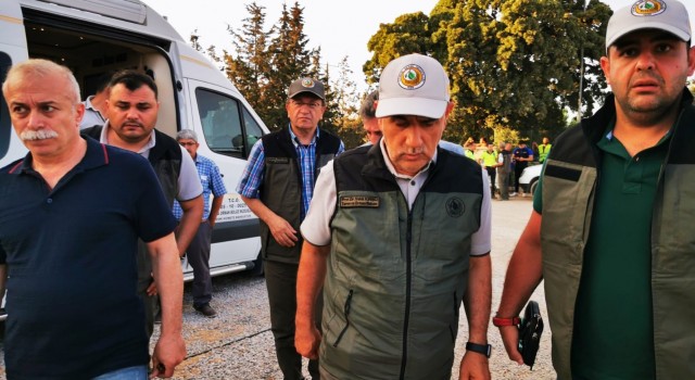 Bakan Kirişci, Datçada yangın bölgesine geldi