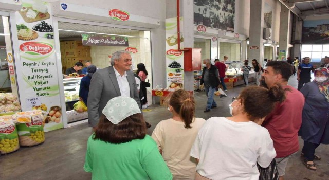 Başkan Bakkalcıoğlundan kapalı pazara ziyaret