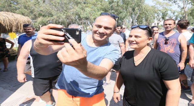 Başkan Çerçioğlu, Ada Campingte vatandaşlar ile bayramlaştı