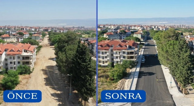 Başkan Doğan üst yapı çalışmalarını mahalleli ile birlikte inceledi