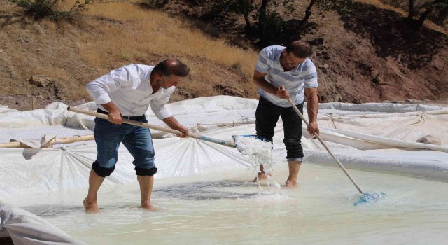 Batmanda 4 asırdır dede mesleği yapan köylüler, haftada 150 ton tuz çıkartıyor