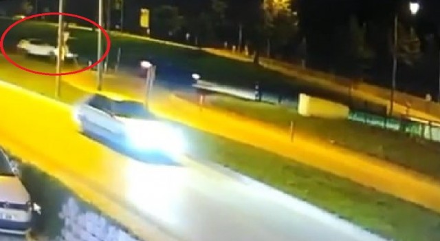 Bursada kontrolden çıkan cip dereye böyle uçtu