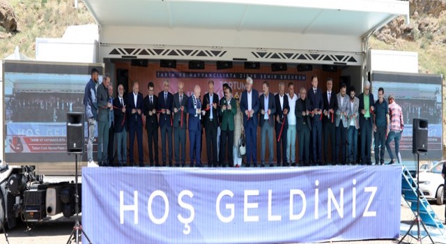 Büyükşehirden yeni bir yatırım daha: Tortum Canlı Hayvan Pazarı açıldı