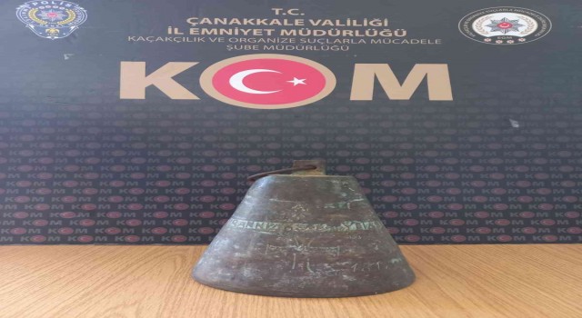 Çanakkalede tarihi kilise çanı ele geçirildi