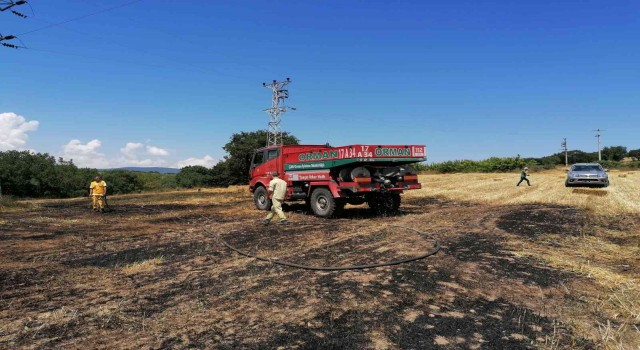 Çanda anız yangını
