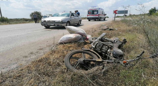 Çanda trafik kazası; 1 ağır yaralı