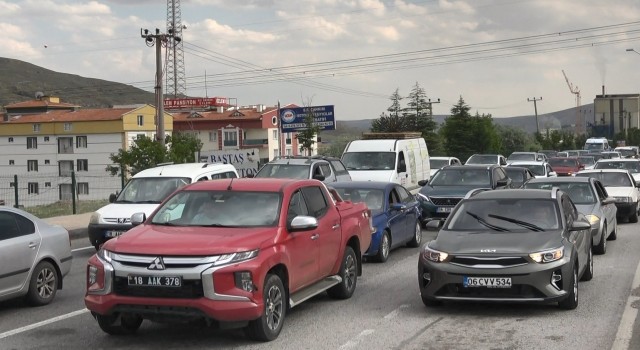 Çankırıda bayram trafiği yoğunluğu