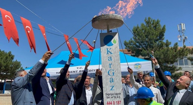 Çankırıda bir belde doğalgaza kavuştu
