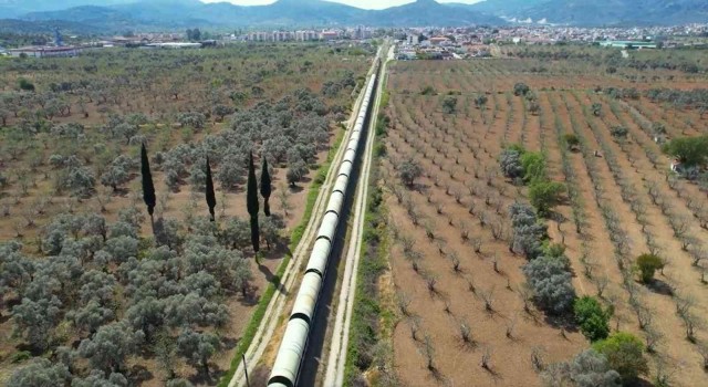 Devasa borular Koçarlıya ulaştı