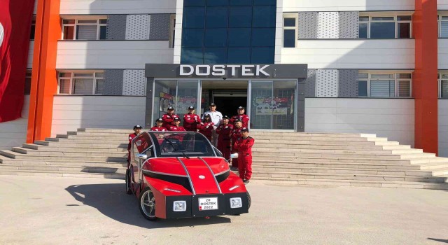 DOSTEKin elektrikli aracı yarışma için Kocaeliye yolcu edildi