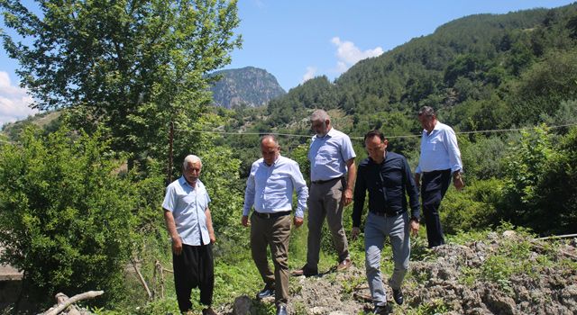 Düziçi Kaymakamı Turgay İlhan Kuşku Köyü su havuzunu inceledi