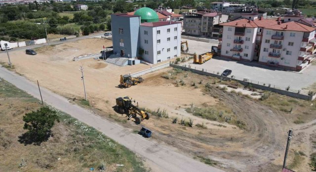 Eğrek Cemevinde açılış öncesi çevre düzenlemeleri başladı