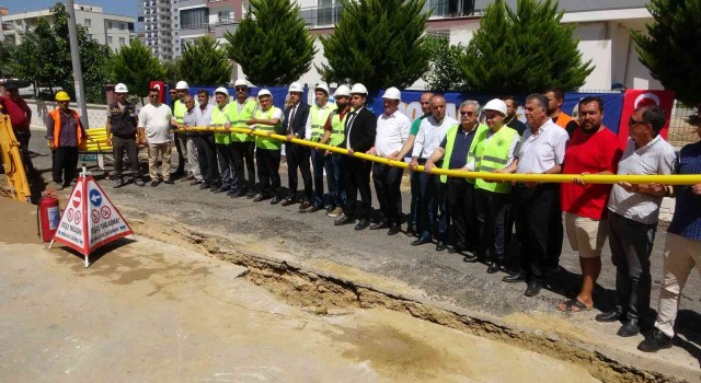 Erdemlide ilk kez doğalgaz altyapı çalışması başladı