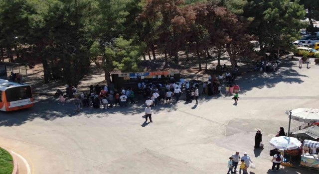 Gaziantep Hayvanat Bahçesinde bayram yoğunluğu