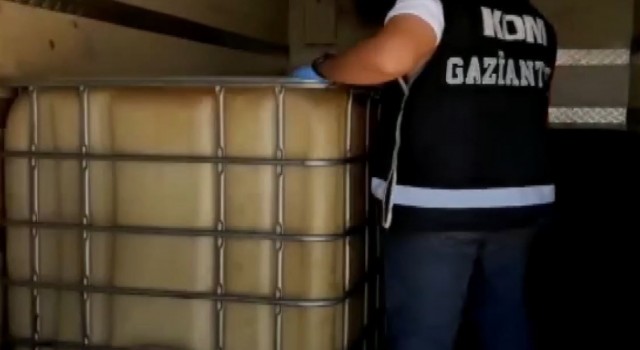 Gaziantepte 550 litre kaçak akaryakıt ele geçirildi