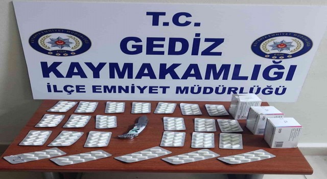 Gedizde 190 adet sentetik hap ele geçirildi