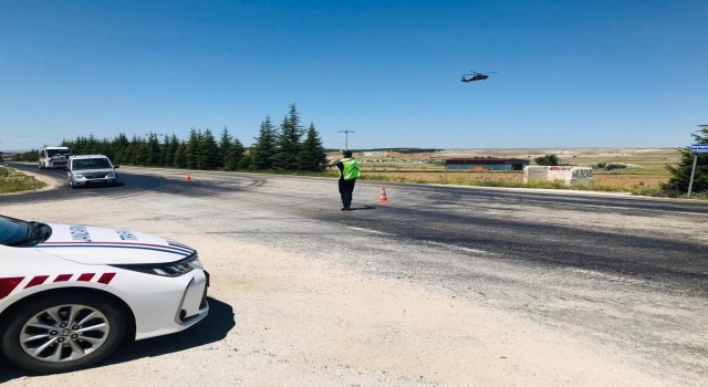 Helikopter destekli trafik denetiminde 6 bin 460 TL para cezası uygulandı