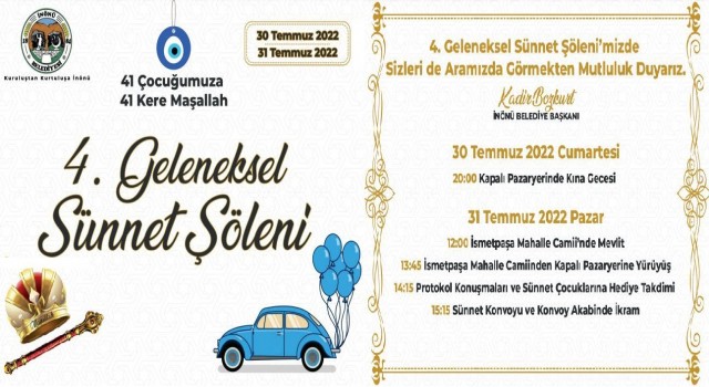 İnönüde sünnet şöleni başlıyor