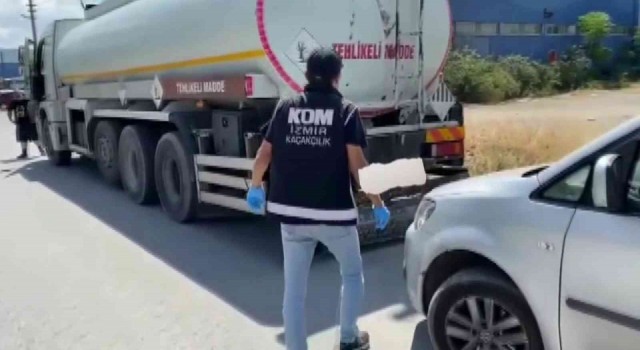 İzmirde çevreye zararlı 23 ton karışımlı akaryakıt ele geçirildi